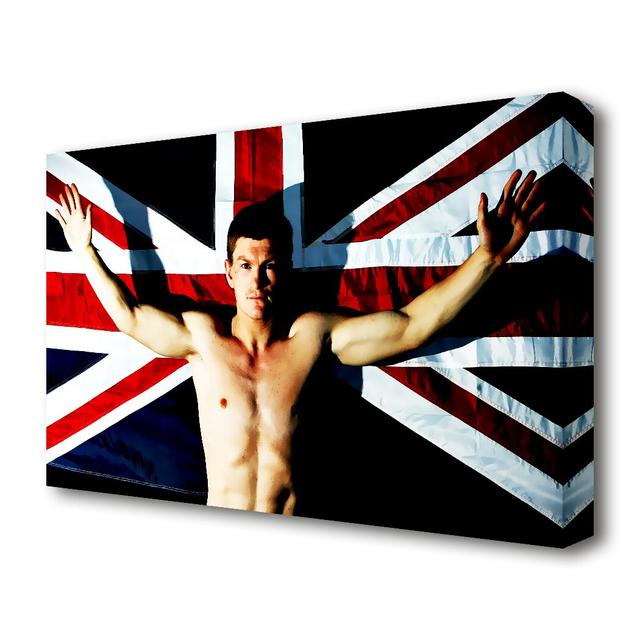 Ricky Hatton British Flag - Wrapped Canvas Photograph Print East Urban Home Size: 101.6cm H x 142.2cm W x 4.4 cm D on Productcaster.