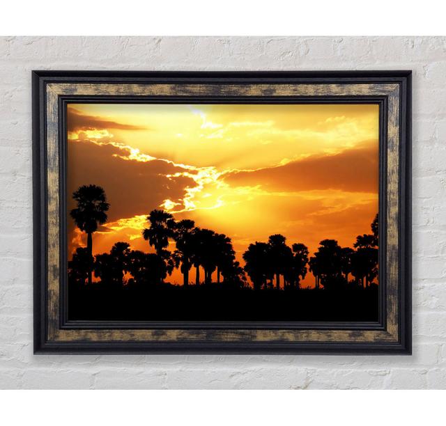 Orange Sun Clouds Framed Print Bright Star Size: 29.7cm H x 42cm W on Productcaster.