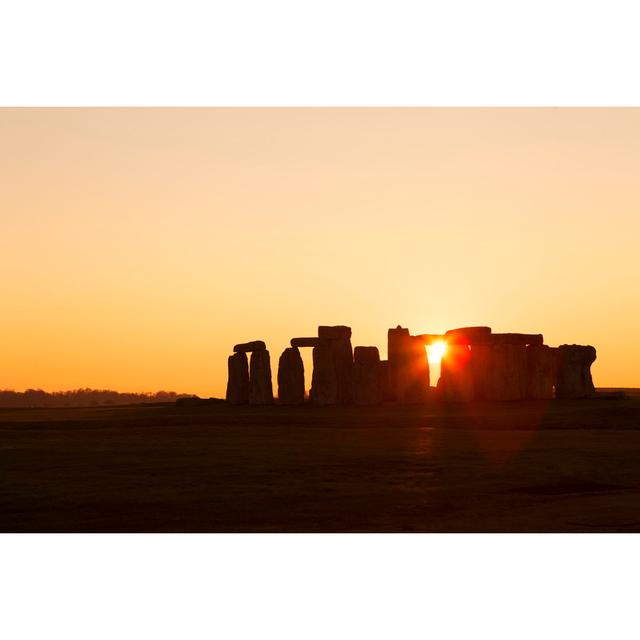 Stonehenge At Sunset by Davidevison - Wrapped Canvas Print 17 Stories Size: 51cm H x 76cm W on Productcaster.