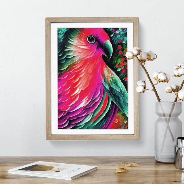 XV1022-3559X Portrait Of A Bird No.4 - Marlow Home Co. Size: 36cm H x 27cm W, Format: Oak Framed on Productcaster.