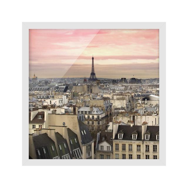 Paris up Close - Picture Frame Graphic Art Ebern Designs Frame Option: White Framed, Size: 50cm H x 50cm W x 2cm D on Productcaster.