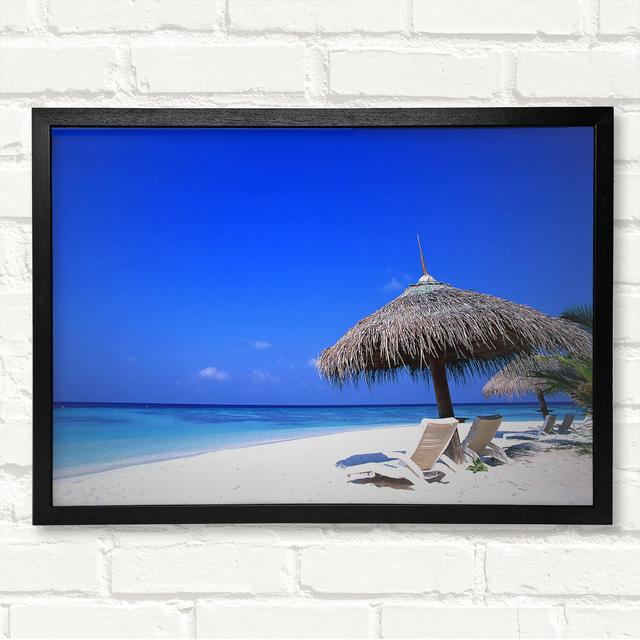 Lovers Sea Shore Beach Framed Print Highland Dunes Size: 21cm H x 29.7cm W on Productcaster.