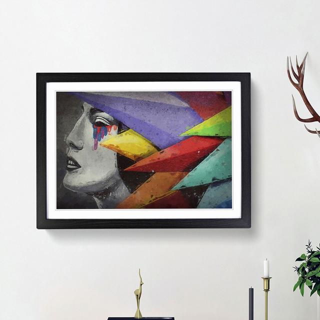 Crying Colour in Abstract - Picture Frame Graphic Art Print East Urban Home Size: 27cm H x 36cm W x 2cm D, Frame Option: Black Framed on Productcaster.