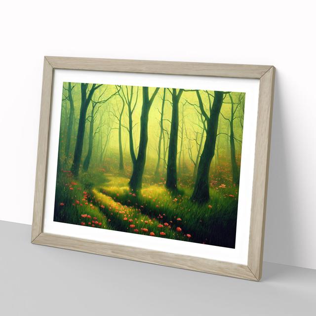 Pretty Spring Forest Vol.4 - Picture Frame Graphic Art Alpen Home Size: 34cm H x 46cm W x 2cm D, Frame Colour: Oak Framed on Productcaster.