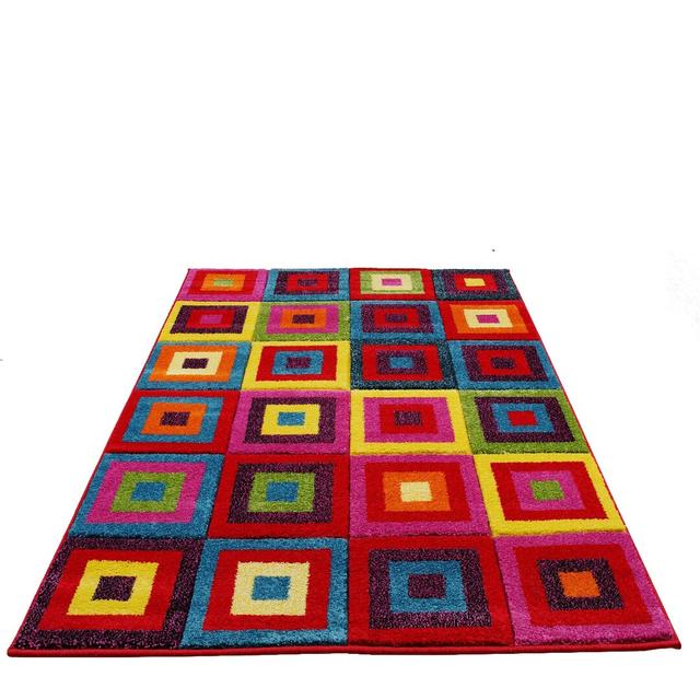 Chumley Looped Red/Yellow/Blue Rug Latitude Vive Rug Size: Rectangle 160 x 230cm on Productcaster.