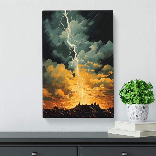 Thunderstorm Orphism - No Frame Print 17 Stories Size: 76cm H x 50cm W x 3cm D on Productcaster.