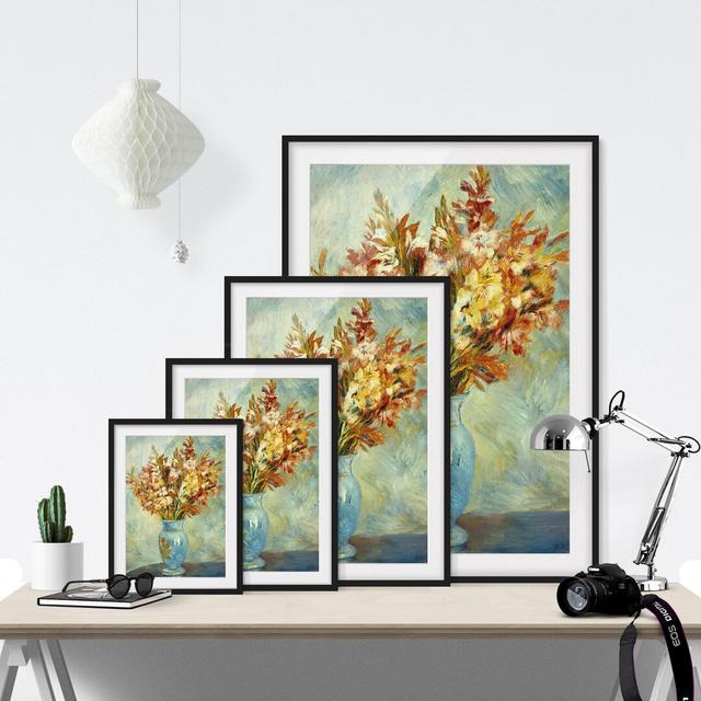 Gladiolas in a Vase Framed Art Print East Urban Home Frame Options: Matt black, Size: 55 cm H x 40 cm W on Productcaster.