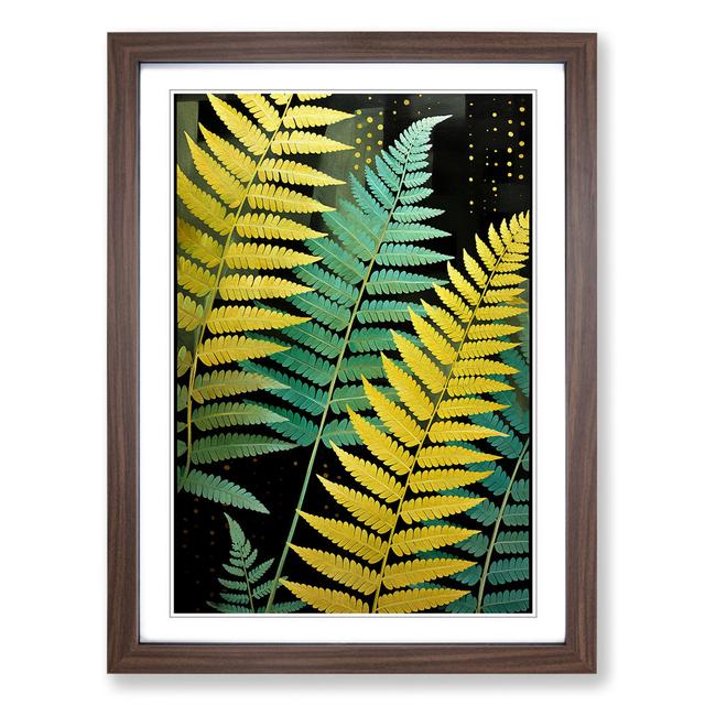 Fern Leaf Constructivism No.3 17 Stories Frame Colour: Walnut, Size: 64cm H x 46cm W x 2cm D on Productcaster.