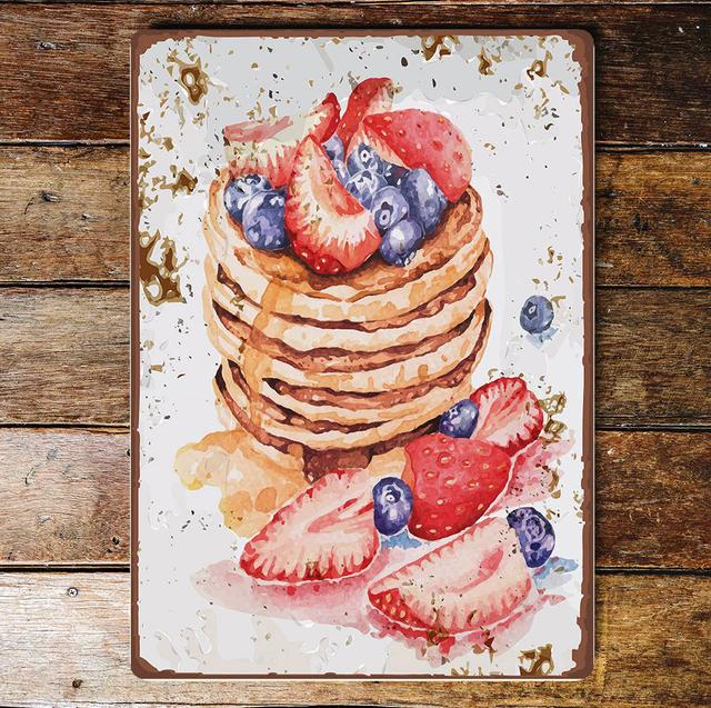 Pancake Watercolour Kitchen Wall Décor East Urban Home Size: 20cm H x 15cm W on Productcaster.