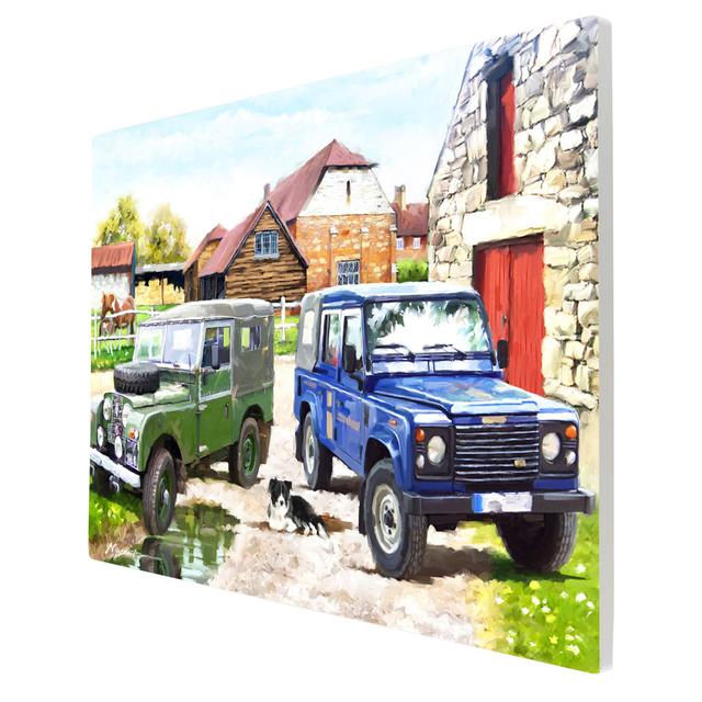 MACNEIL STUDIOS LANDROVERS ON THE FARM 200X300 Marlow Home Co. on Productcaster.