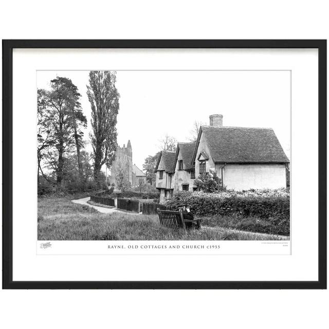 'Rayne, Old Cottages and Church C1955' by Francis Frith - Picture Frame Photograph Print on Paper The Francis Frith Collection Size: 45cm H x 60cm W x on Productcaster.