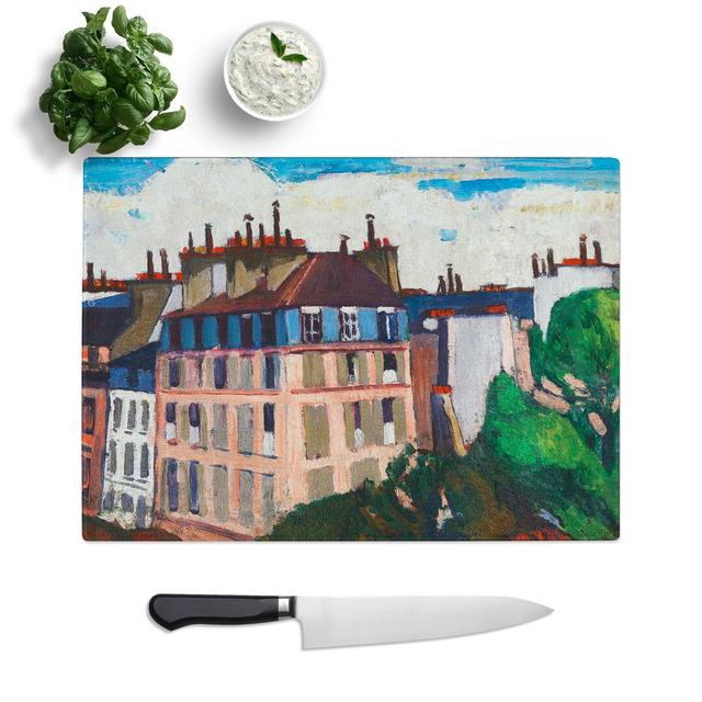 Rooftops in Paris by Henry Lyman Sayen Chopping Board East Urban Home Size: 0.4cm H x 20cm W x 28.5cm L on Productcaster.