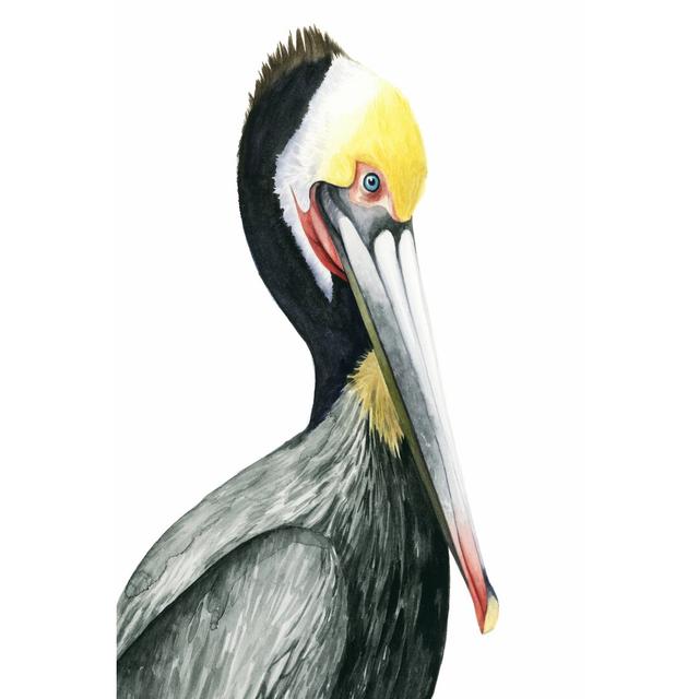 Watercolor Pelican I - Print Highland Dunes Size: 91cm H x 61cm W x 3.8cm D on Productcaster.