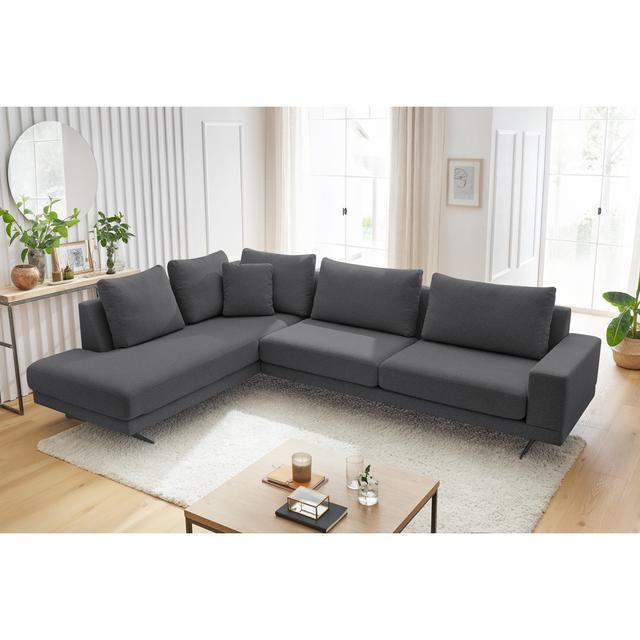 Ecksofa Odeon Bobochic Paris Polsterfarbe: Dunkelgrau, Ausrichtung: Links ausgerichtet on Productcaster.