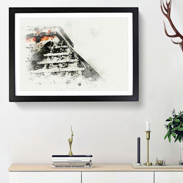 Mayan Pyramids of Chichen Itza in Abstract - Picture Frame Graphic Art Print East Urban Home Frame Option: Black Framed, Size: 62cm H x 87cm W x 2cm D on Productcaster.