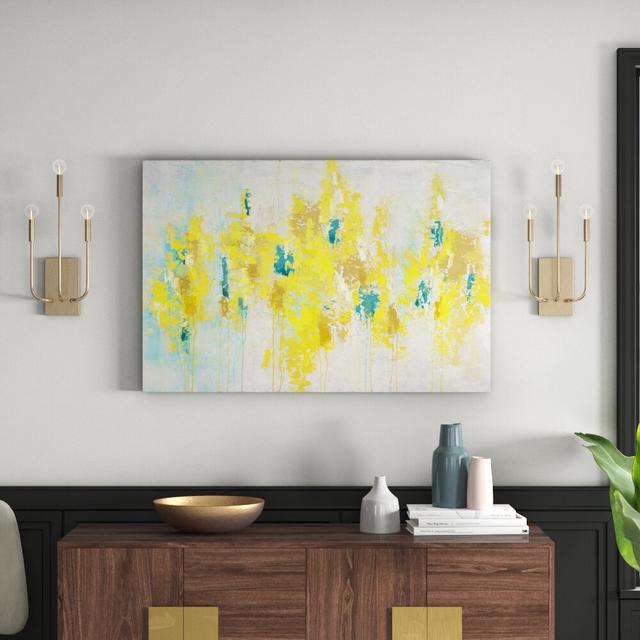 "Sunlit Floral" by Julie Joy Painting Print on Wrapped Canvas East Urban Home Size: 76cm H x 114cm W x 1.91cm D on Productcaster.