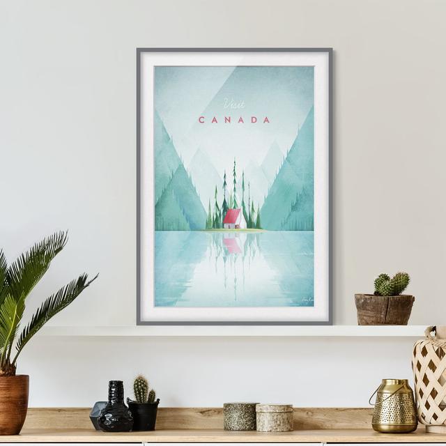 Picture With Frame - Travel Poster - Canada - Portrait 4:3 - B Maturi Size: 55cm H x 40cm W x 2cm D, Frame Option: Grey Framed on Productcaster.