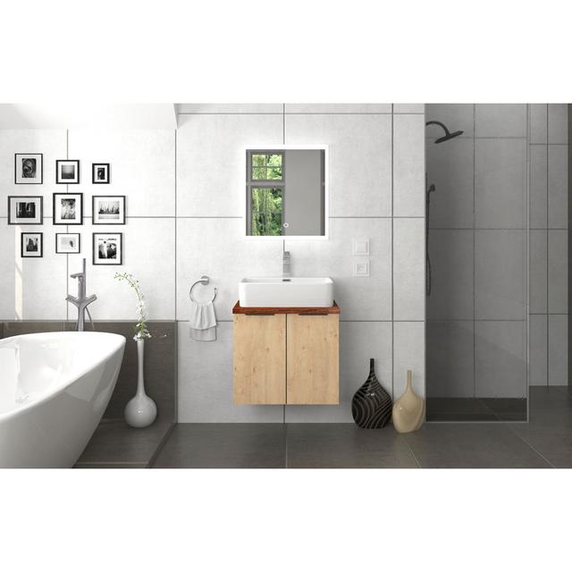 Navan Bathroom Furniture Suite Ebern Designs Furniture Finish: Anthracite/Birch/Vintage navy on Productcaster.