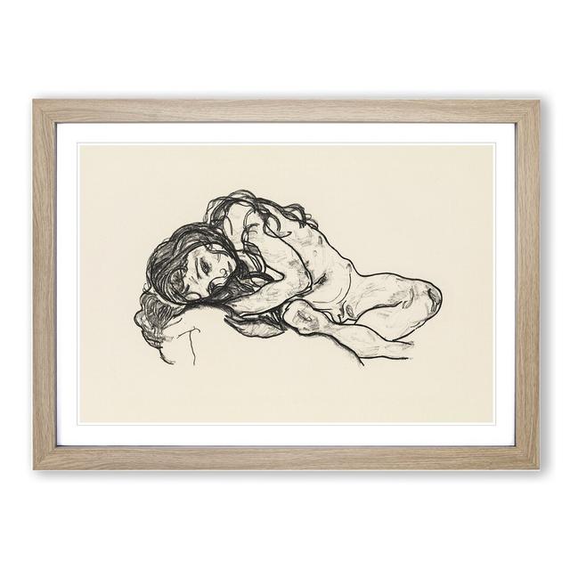 Portrait of a Woman Vol.4 by Egon Schiele - Picture Frame Painting on MDF East Urban Home Frame Option: Oak Framed, Size: 27cm H x 36cm W x 2cm D on Productcaster.