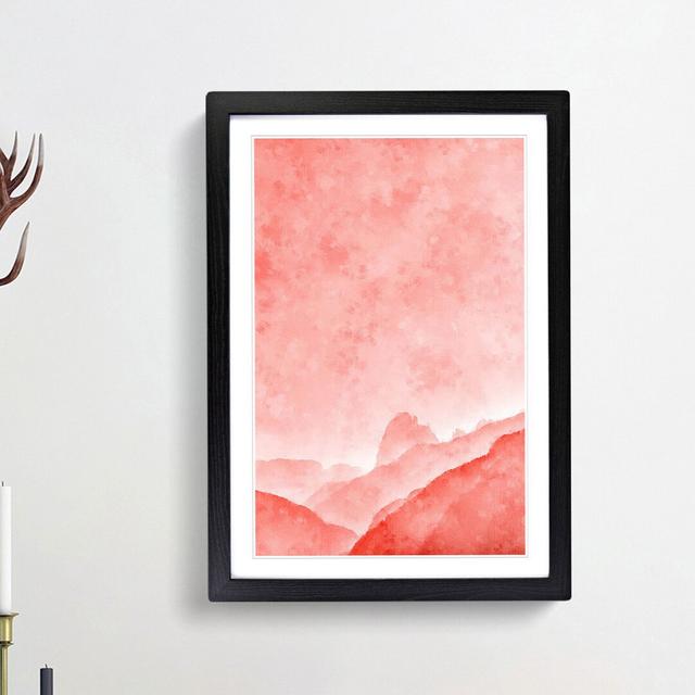 Coral Mountains - Picture Frame Painting Print East Urban Home Size: 45cm H x 33cm W x 2cm D, Frame Option: Black Framed on Productcaster.