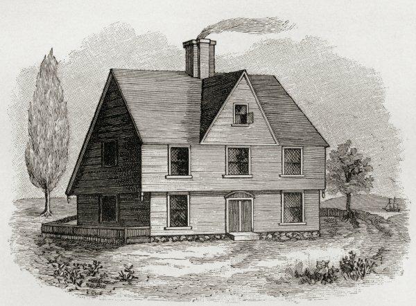 Allyn House, New Plymouth, North America, from 'A Short History of the English People' by J. R. Green - Art Print on Paper East Urban Home Size: 50cm on Productcaster.