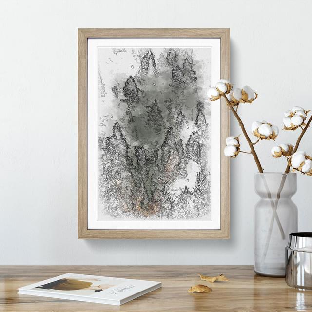 A Forest in Italy - Picture Frame Painting Print East Urban Home Format: Oak Framed, Size: 87cm H x 62cm W x 2cm D on Productcaster.