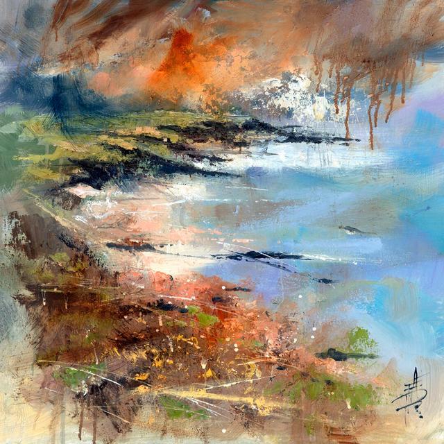 Nevern Lights I by Anne Farrall Doyle - Wrapped Canvas Painting Print Rosalind Wheeler Size: 76cm H x 76cm W on Productcaster.