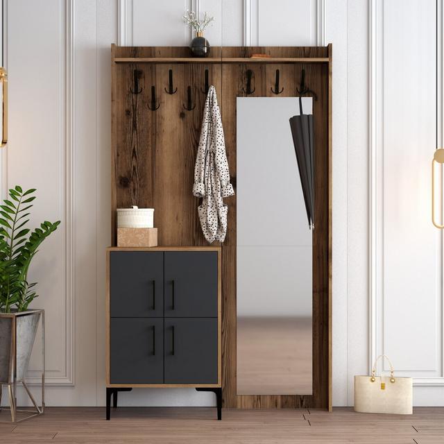 Garderobe Stockton Trent Austin Design Farbe: Walnuss/Anthrazit on Productcaster.