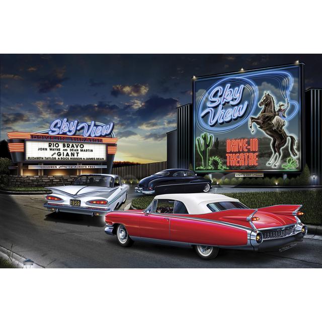 Diners And Cars IV - Wrapped Canvas Print 17 Stories Size: 20cm H x 30cm W on Productcaster.