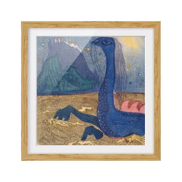 Moonlight Night by Wassily Kandinsky - Picture Frame Painting Print on Paper East Urban Home Frame Options: Natural oak, Size: 70cm H x 70cm W on Productcaster.