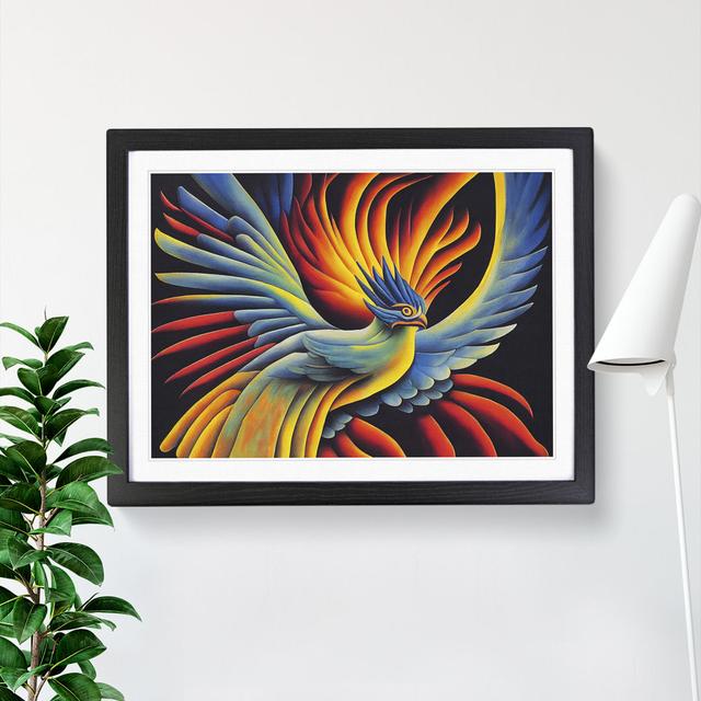 XH1022-8999X The Stellar Phoenix Bird Abstract - Single Picture Frame Print Latitude Vive Format: Black, Size: 25cm H x 34cm W x 2cm D on Productcaster.