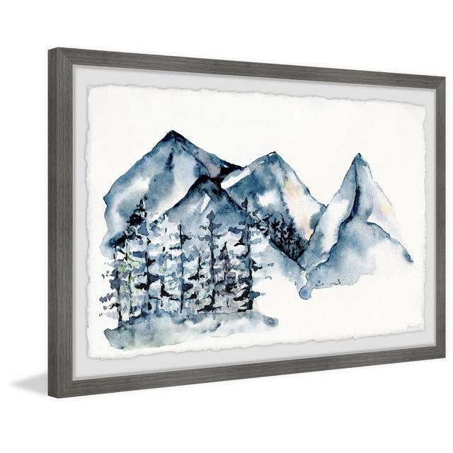 "The Snow Lane" Framed Painting Print Union Rustic Size: 38cm H x 45cm W x 3.81cm D on Productcaster.