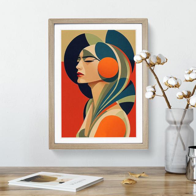 Magnificent Abstract Woman - Picture Frame Graphic Art Fairmont Park Size: 46cm H x 34cm W x 2cm D, Frame Colour: Oak on Productcaster.