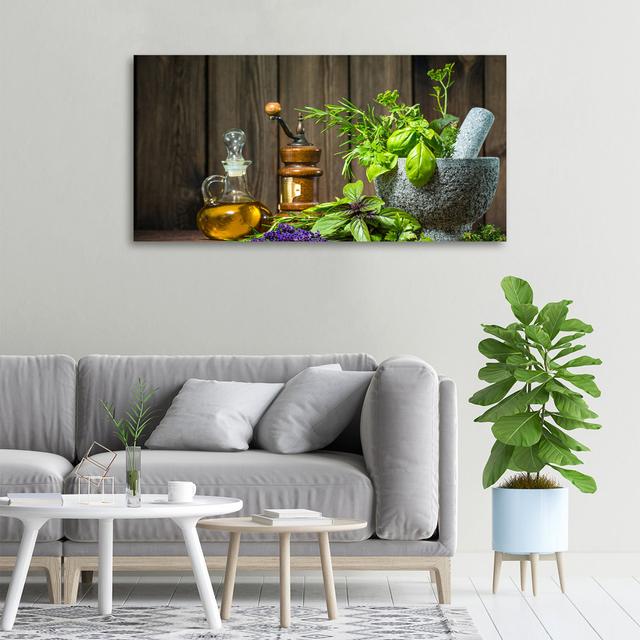 Herbs in a Mortar - Unframed Art Prints on Canvas ClassicLiving on Productcaster.