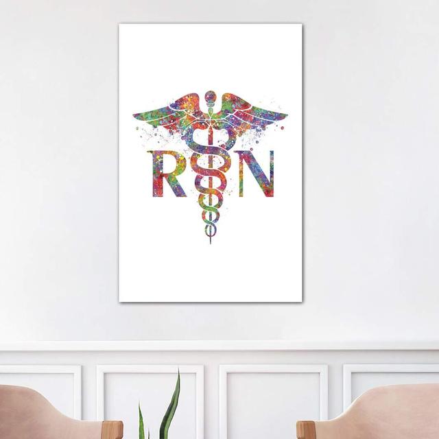 Caduceus RN by Genefy Art - Wrapped Canvas Print Latitude Run Size: 101.6cm H x 66.04cm W x 1.91cm D on Productcaster.