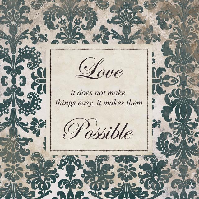 Love Is Possible - Wrapped Canvas Typography Lily Manor Size: 30cm H x 30cm W x 3.8cm D on Productcaster.