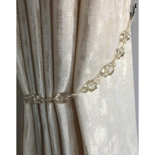 Damon 1.5cm Curtain Holdback/Tieback (Set of 2) Marlow Home Co. Finish: Cream on Productcaster.