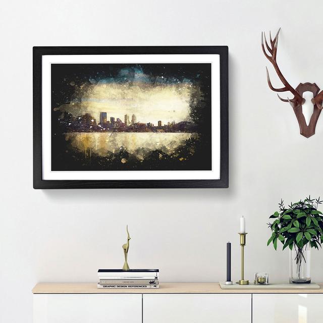 Reflection Of The Seattle Skyline - Picture Frame Graphic Art East Urban Home Size: 62cm H x 87cm W x 2cm D, Frame Option: Black Framed on Productcaster.