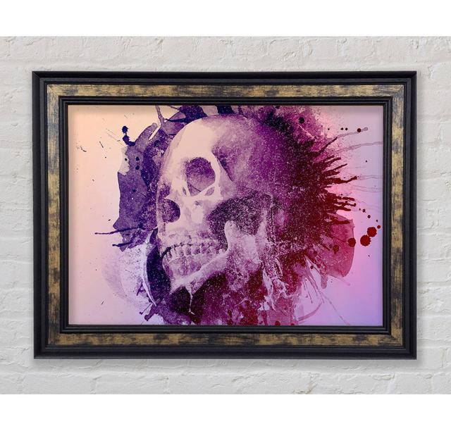 Watercolour Skull Design - Single Picture Frame Art Prints Bright Star Size: 84.1cm H x 142.2cm W on Productcaster.