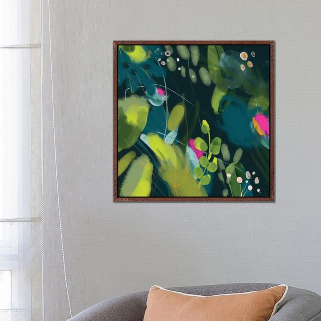 Jungle Feaver Leaves von Ana Rut Bré - Gallery-Wrapped Canvas Giclée on Canvas Lark Manor Format: Klassischer Holzrahmen, Größe: 66,04 cm H x 66,04 cm on Productcaster.