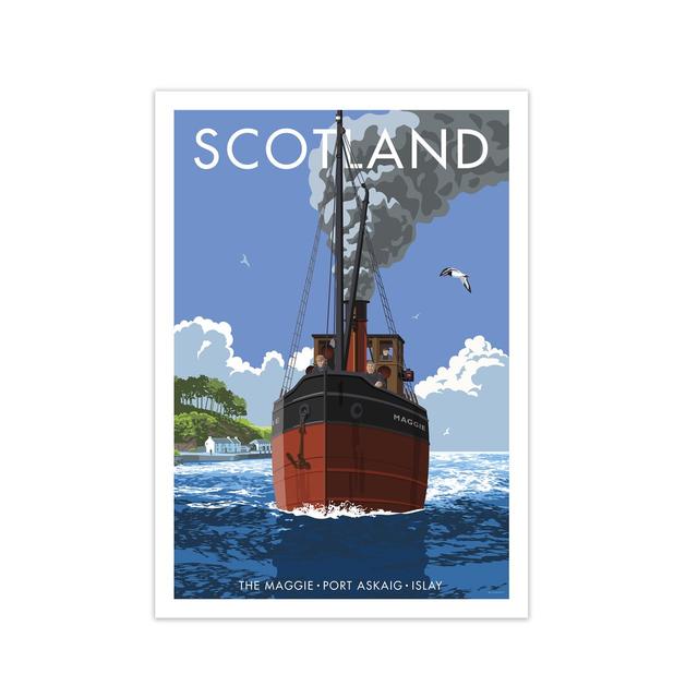 'Scotland the Maggie' Graphict Art by Stephen Millership East Urban Home Size: 29.7 cm H x 21 cm W x 1 cm D, Frame Options: No Frame on Productcaster.