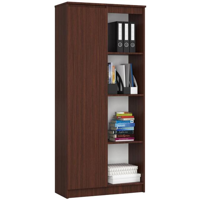 Alexondra Bookcase Ebern Designs Colour: Venge on Productcaster.