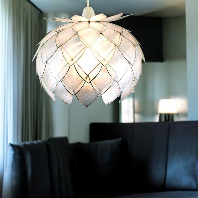 Sputnik 20cm H x 25cm W Shell / Capiz Novelty Pendant Shade ( Screw On ) Loxton Lighting Colour: Gold on Productcaster.