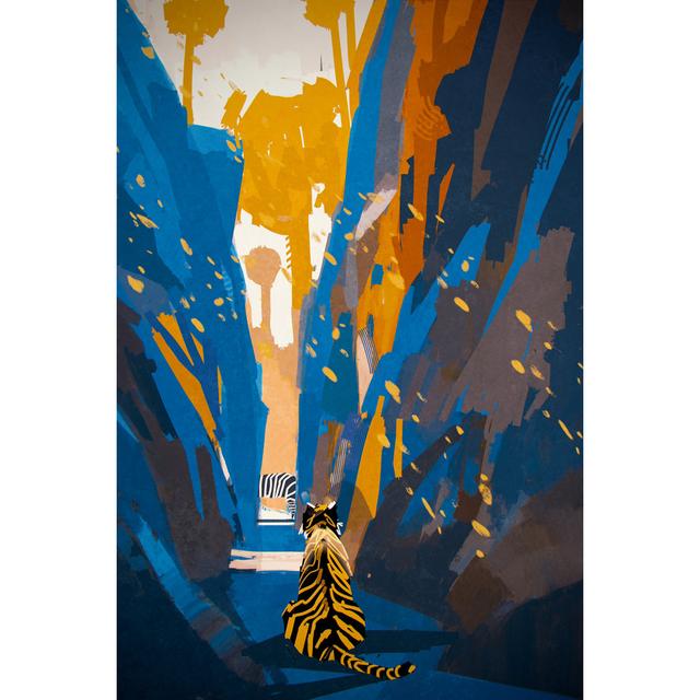 Tiger - Wrapped Canvas Art Prints Latitude Vive Size: 76cm H x 51cm W x 3.8cm D on Productcaster.