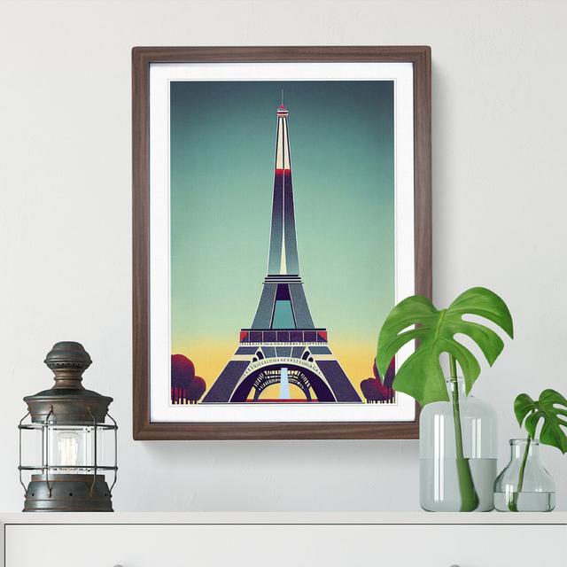 XV1022-712X Art Deco Eiffel Tower No.3 - Single Picture Frame Print Lily Manor Size: 46cm H x 34cm W, Frame Colour: Brown on Productcaster.