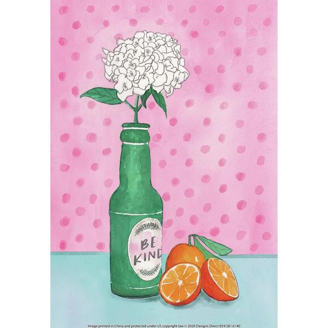 Still Life With Vaand Oranges - Wrapped Canvas Painting Rosalind Wheeler Size: 76cm H x 51cm W x 3.8cm D on Productcaster.