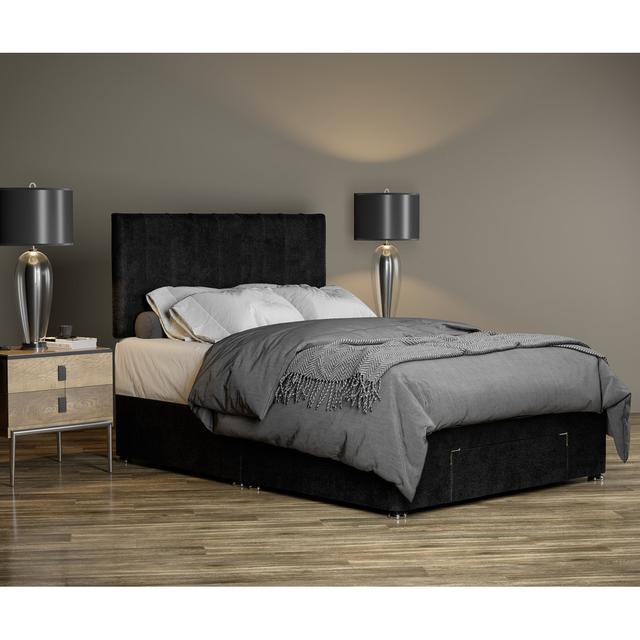 Canadice Divan Bed Base 17 Stories Size: Small Single (2'6), Colour: Black on Productcaster.