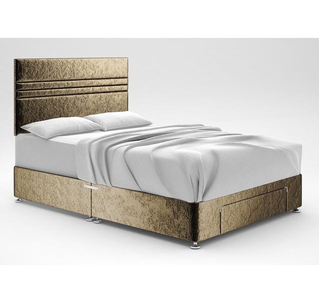 Ostara Divan Bed Base 17 Stories Storage Type: End Drawer, Size: Kingsize (5'), Colour: Truffle on Productcaster.