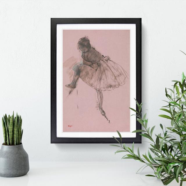 Study of a Ballet Ballerina Dancer Vol.1 by Edgar Degas - Picture Frame Painting East Urban Home Size: 48cm H x 36cm W x 2cm D, Frame Option: Black Fr on Productcaster.