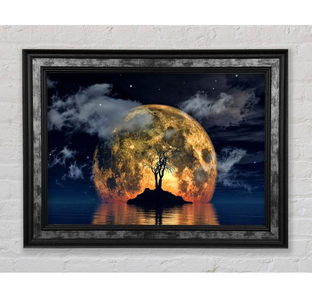 Fire Sun Tree - Single Picture Frame Art Prints Bright Star Size: 84.1cm H x 142.2cm W x 8cm D on Productcaster.